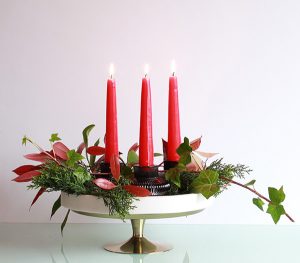 Salonska ukrasna sveća crvena